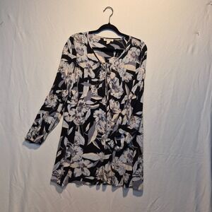 Billabong Med Floral Mini Dress Black Tropical  Boho Festival Fairy Whimsical